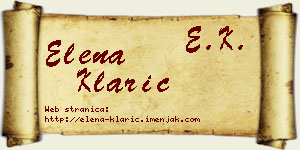Elena Klarić vizit kartica